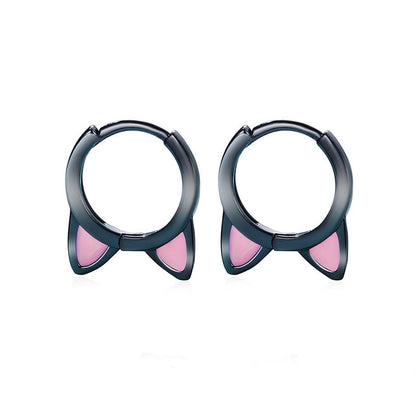 Cat Ear Hoop Earrings