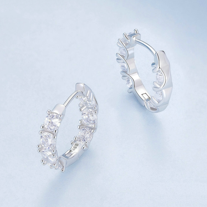 Sparkling Hoop Earrings