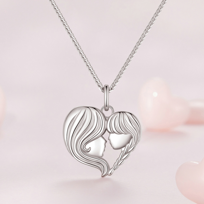 Mother and Daughter Necklace