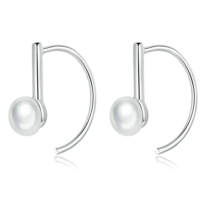 Hoop Earrings with Pearls