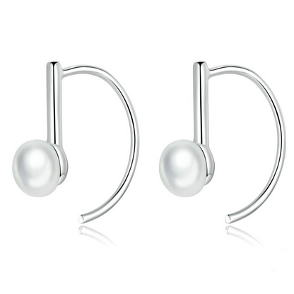 Hoop Earrings with Pearls