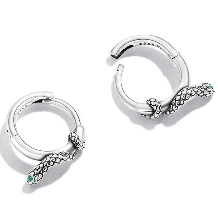 Snake Hoop Earrings