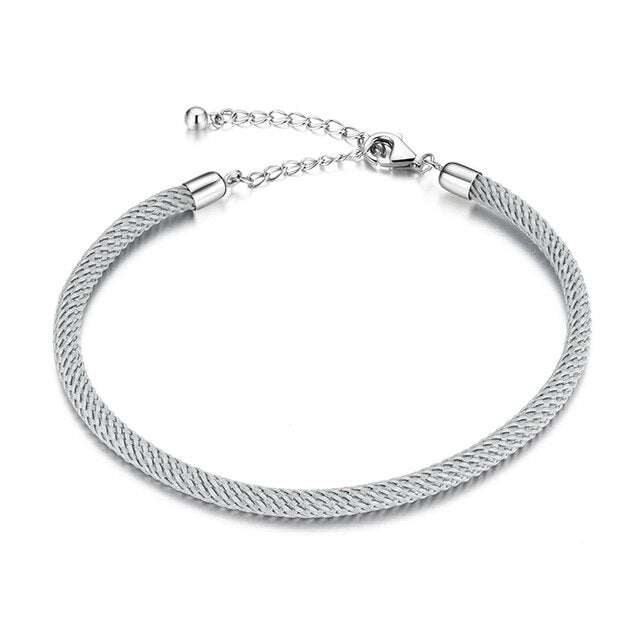 Gray Cord Bracelet