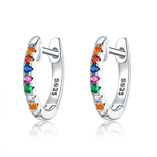 Rainbow Hoop Earrings