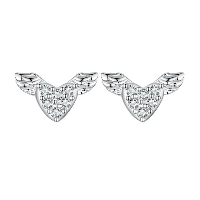 Winged Heart Earrings