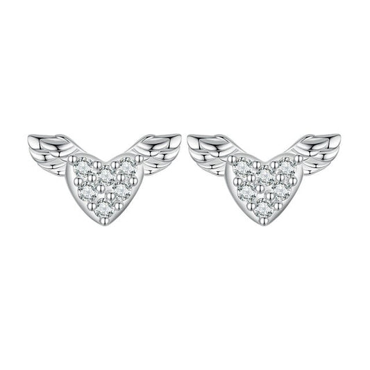 Winged Heart Earrings