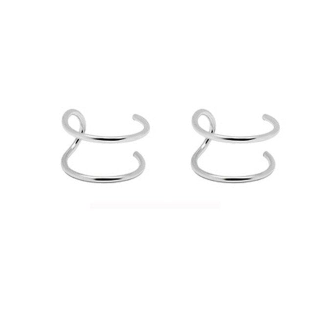 Double U X Ear Ring